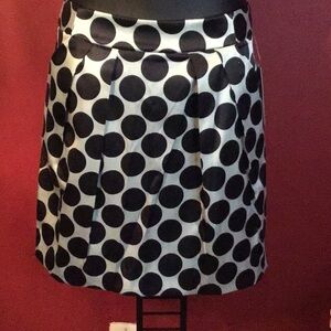 NWT BARIII FRONT ROW POLKA DOT SATIN SKIRT SIZE XL